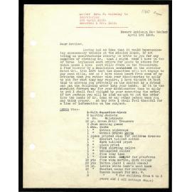 Letter to Secretaries from Rev. J. Whiteley