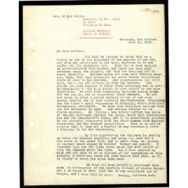 Letter to Rev. Elijah Hoole from W. Woon