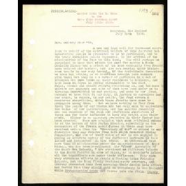 Letter to Rev. J. Beecham from W. Woon