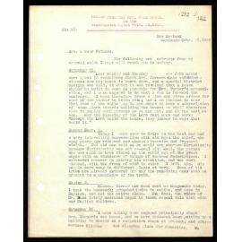 Letter to Secretaries from Rev. John Hobbs