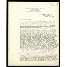 Letter to Secretaries and Rev. J. Beecham from W. Woon