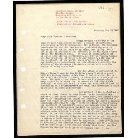 Letter to Secretaries from Charles Creed