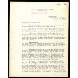 Letter to Secretaries from James Buller
