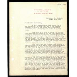 Letter to Secretaries from J. Wallis