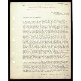 Letter to Secretaries from Rev. James Buller