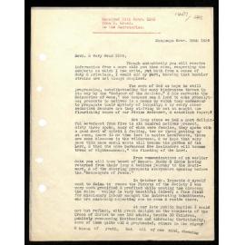 Letter to Secretaries from C. Creed