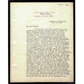 Letter to Secretaries from W. Woon