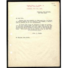 Letter to Rev. John Scott from J. H. Bumby