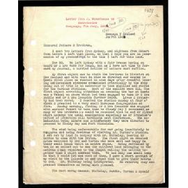 Letter to Secretaries from J. Waterhouse