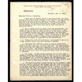 Letter to Secretaries from John Waterhouse