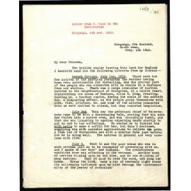 Letter to Secretaries from W. Woon