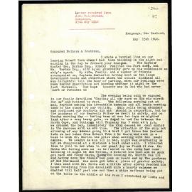 Letter to Secretaries from John Waterhouse