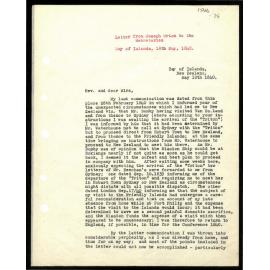 Letter to Secretaries from Joseph Orton