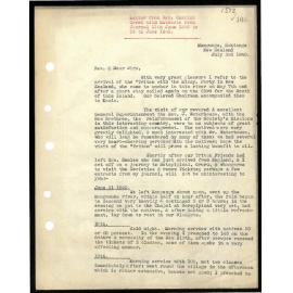 Letter and journal extracts to Secretaries from Rev. Charles Creed