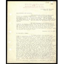 Letter to Secretaries from Bro. Hobbs and others