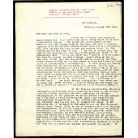 Letter to Secretaries from Rev. James Buller