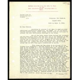 Letter to Rev. A. E. Farrar from Rev. W. Woon
