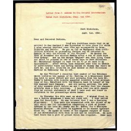 Letter to General Secretaries from J. Aldred
