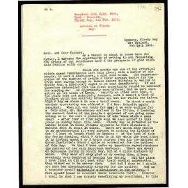 Letter to Secretaries from Sam Ironside