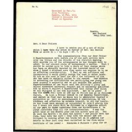 Letter to General Secretaries from John Whiteley