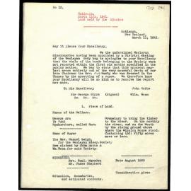 Letter to Sir George Gipps from John Hobbs and William Woon
