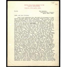 Letter to General Secretaries from James Buller