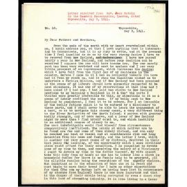 Letter to General Secretaries from James Watkin