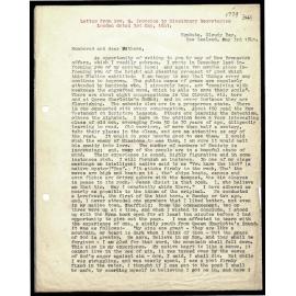 Letter to Secretaries from Rev. S. Ironside