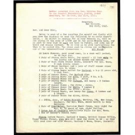 Letter to General Secretaries from Rev. W. Woon