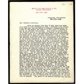 Letter to General Secretaries from James Wallis
