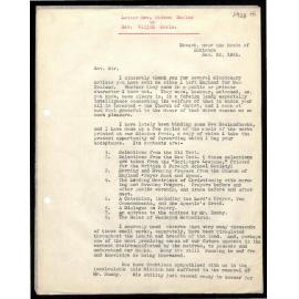 Letter to Rev. Elijah Hoole from Rev. Gideon Smales