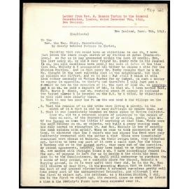 Letter and plan of Aotea Bay, Wellington to General Secretaries from Rev. H. Hanson Turton