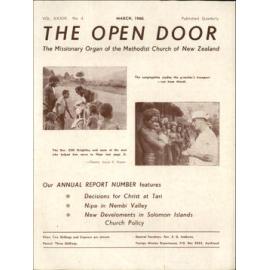  The Open Door - The Missionary Organ of the Methodist Church of New Zealand - Vol. 39 No. 4 (March, 1960)