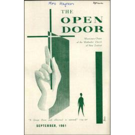  The Open Door - The Missionary Organ of the Methodist Church of New Zealand - Vol. 41 No. 2 (September, 1961)