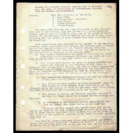 Minutes of Special District Meeting, Mangungu to General Superintendent from John Whiteley and John Hobbs