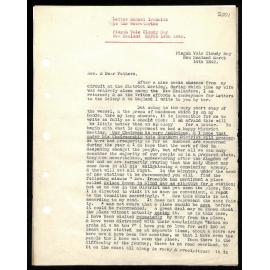 Letter to Secretaries from Samuel Ironside