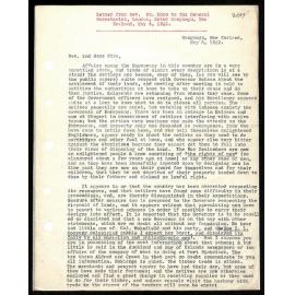 Letter to General Secretaries from Rev. Wm. Woon