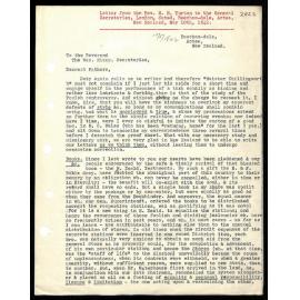 Letter to General Secretaries from Rev. H. H. Turton