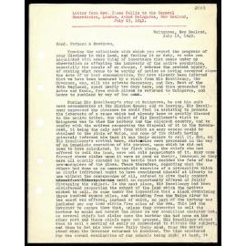 Letter to General Secretaries from Rev. James Wallis