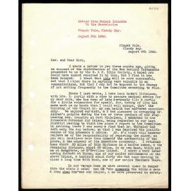Letter to Secretaries from Samuel Ironside