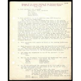 Minutes of Annual Meeting of Northern District of New Zealand, to Secretaries from James Buller