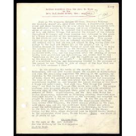 Letter to Rev. E. J. Hoole from Rev W. Woon