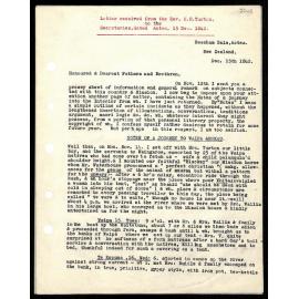 Letter to Secretaries from Rev. H. H. Turton