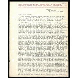 Letter to General Secretaries from Rev. John Whiteley