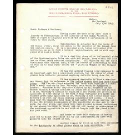 Letter to Secretaries from Rev. T. Buddle