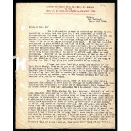 Letter to Rev. J. Beecham from Rev. T. Buddle
