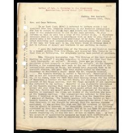 Letter to Missionary Secretaries from Rev. J. Whiteley