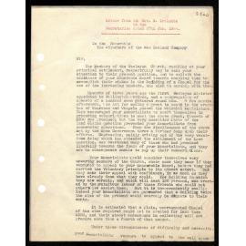 Letter to Secretaries from Rev. S. Ironside