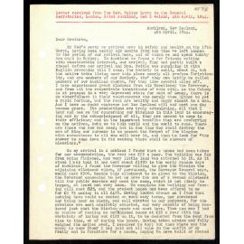 Letter to General Secretaries from Rev. Walter Lawry