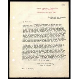 Letter to Rev. J. Beecham from Saml Ironside